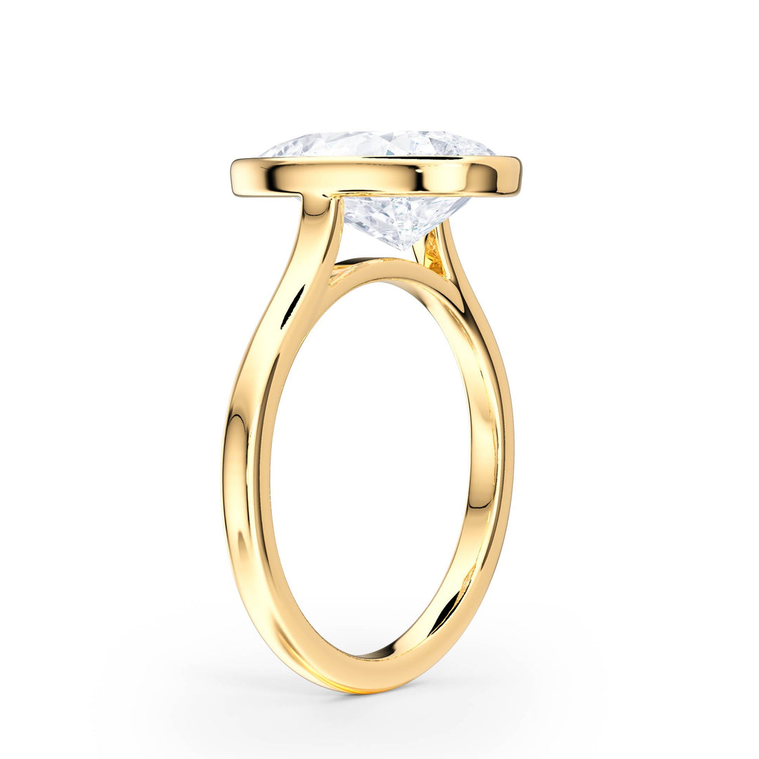 Full Bezel Pear Diamond Engagement Ring - R1241 in Ring by 18 KARATS INC.