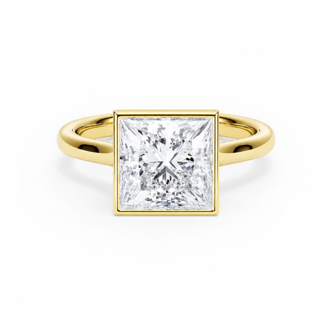 Full Bezel Princess Diamond Engagement Ring in Ring by 18 KARATS INC.