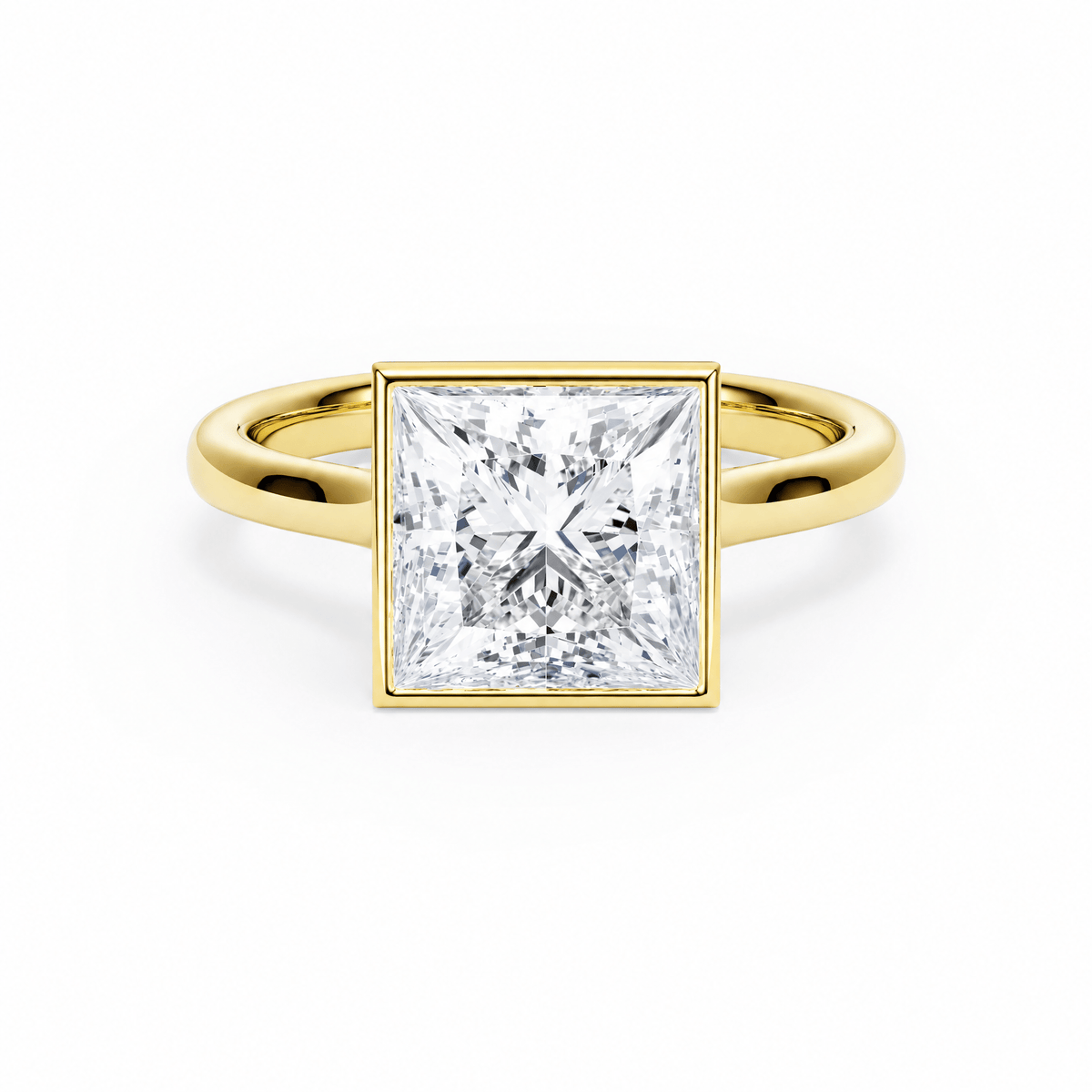 Full Bezel Princess Diamond Engagement Ring in Ring by 18 KARATS INC.