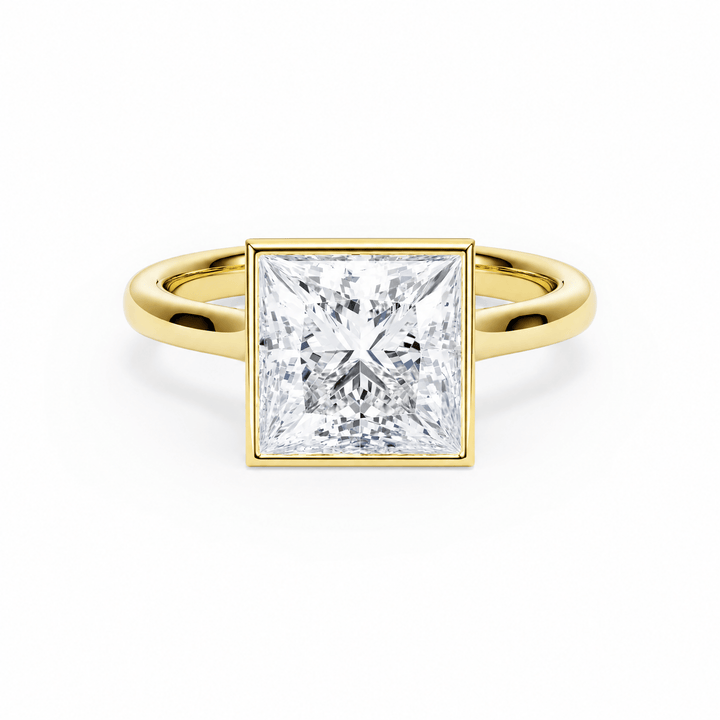 Full Bezel Princess Diamond Engagement Ring in Ring by 18 KARATS INC.