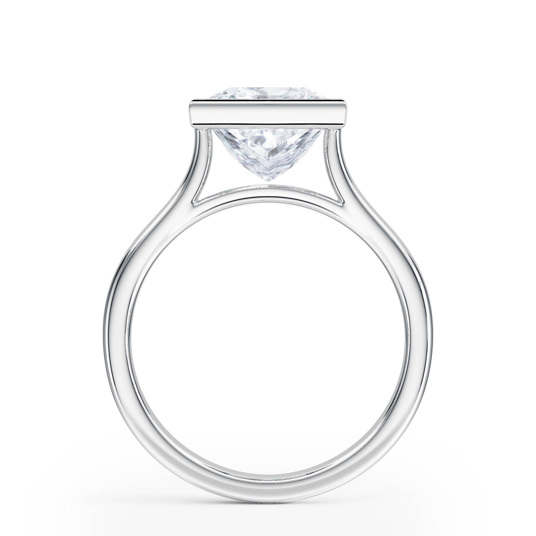 Full Bezel Princess Diamond Engagement Ring - R1244 in Ring by 18 KARATS INC.