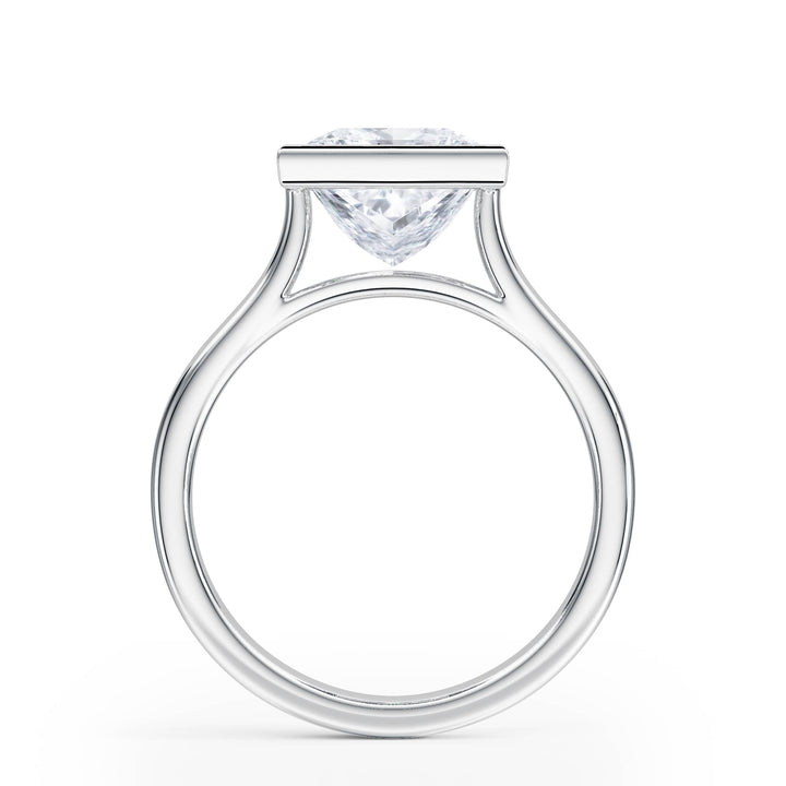 Full Bezel Princess Diamond Engagement Ring - R1244 in Ring by 18 KARATS INC.