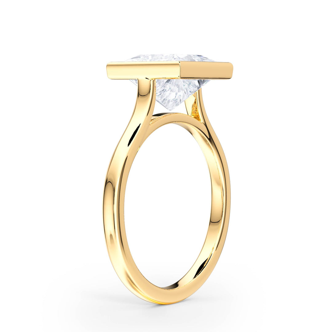 Full Bezel Princess Diamond Engagement Ring - R1244 in Ring by 18 KARATS INC.