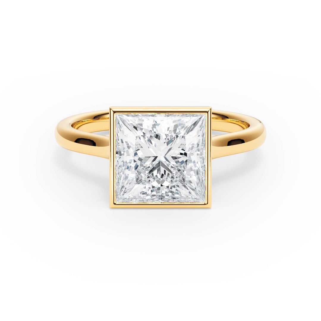 Full Bezel Princess Diamond Engagement Ring - R1244 in Ring by 18 KARATS INC.