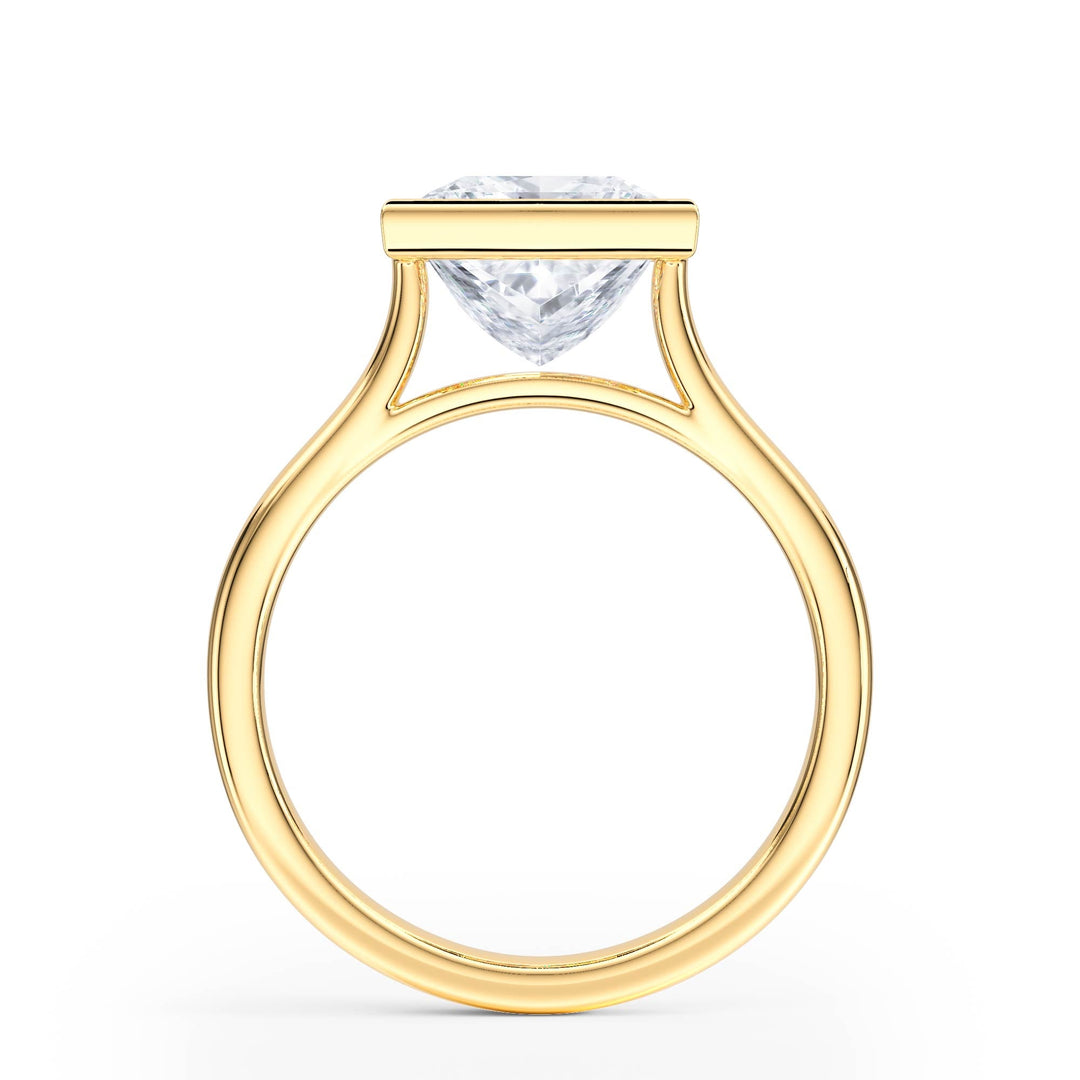 Full Bezel Princess Diamond Engagement Ring - R1244 in Ring by 18 KARATS INC.