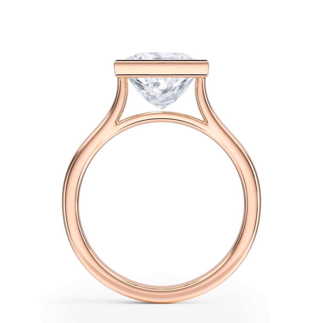 Full Bezel Princess Diamond Engagement Ring - R1244 in Ring by 18 KARATS INC.