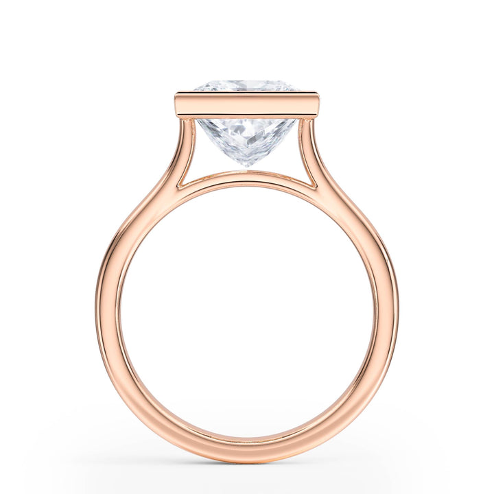 Full Bezel Princess Diamond Engagement Ring - R1244 in Ring by 18 KARATS INC.