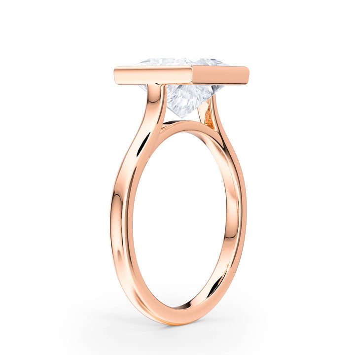 Full Bezel Princess Diamond Engagement Ring - R1244 in Ring by 18 KARATS INC.
