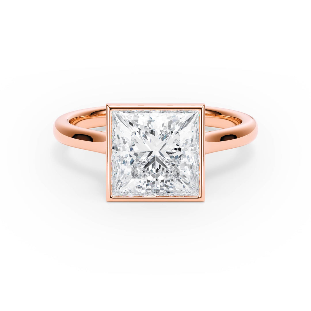Full Bezel Princess Diamond Engagement Ring - R1244 in Ring by 18 KARATS INC.