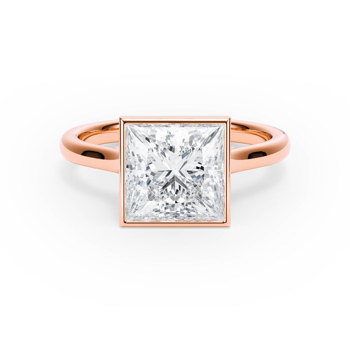 Full Bezel Princess Diamond Engagement Ring - R1244 in Ring by 18 KARATS INC.