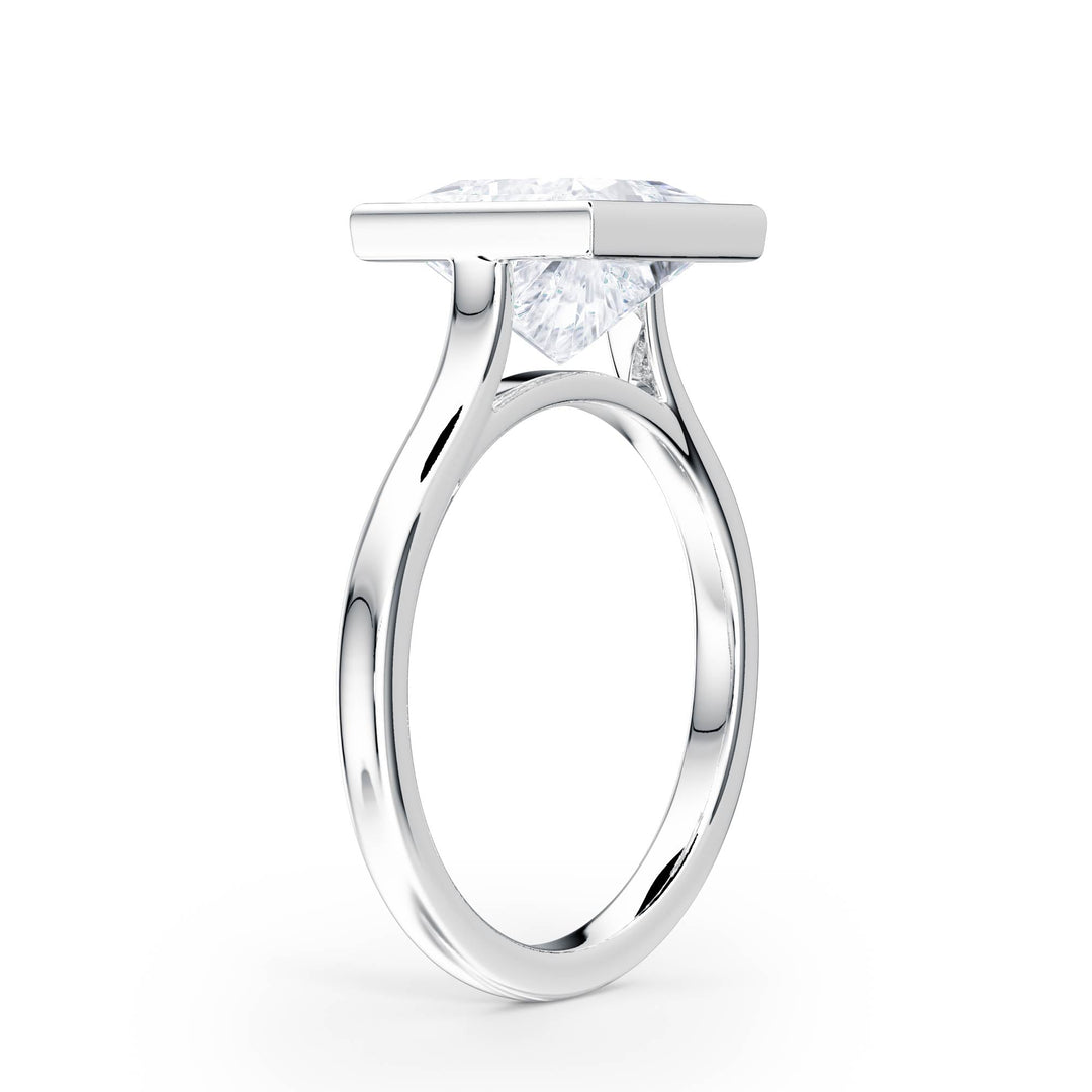 Full Bezel Princess Diamond Engagement Ring - R1244 in Ring by 18 KARATS INC.
