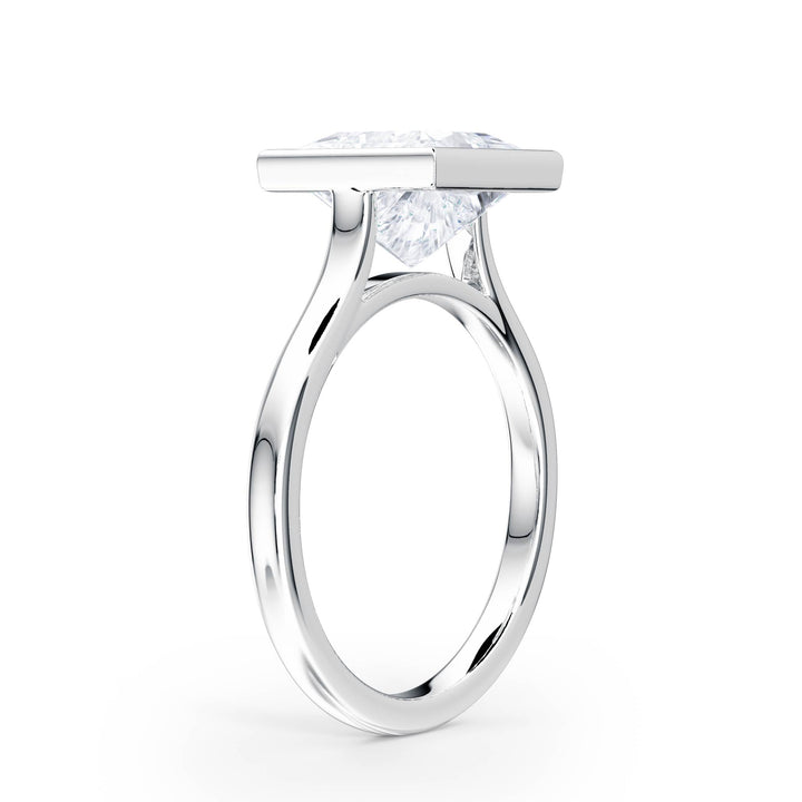 Full Bezel Princess Diamond Engagement Ring - R1244 in Ring by 18 KARATS INC.