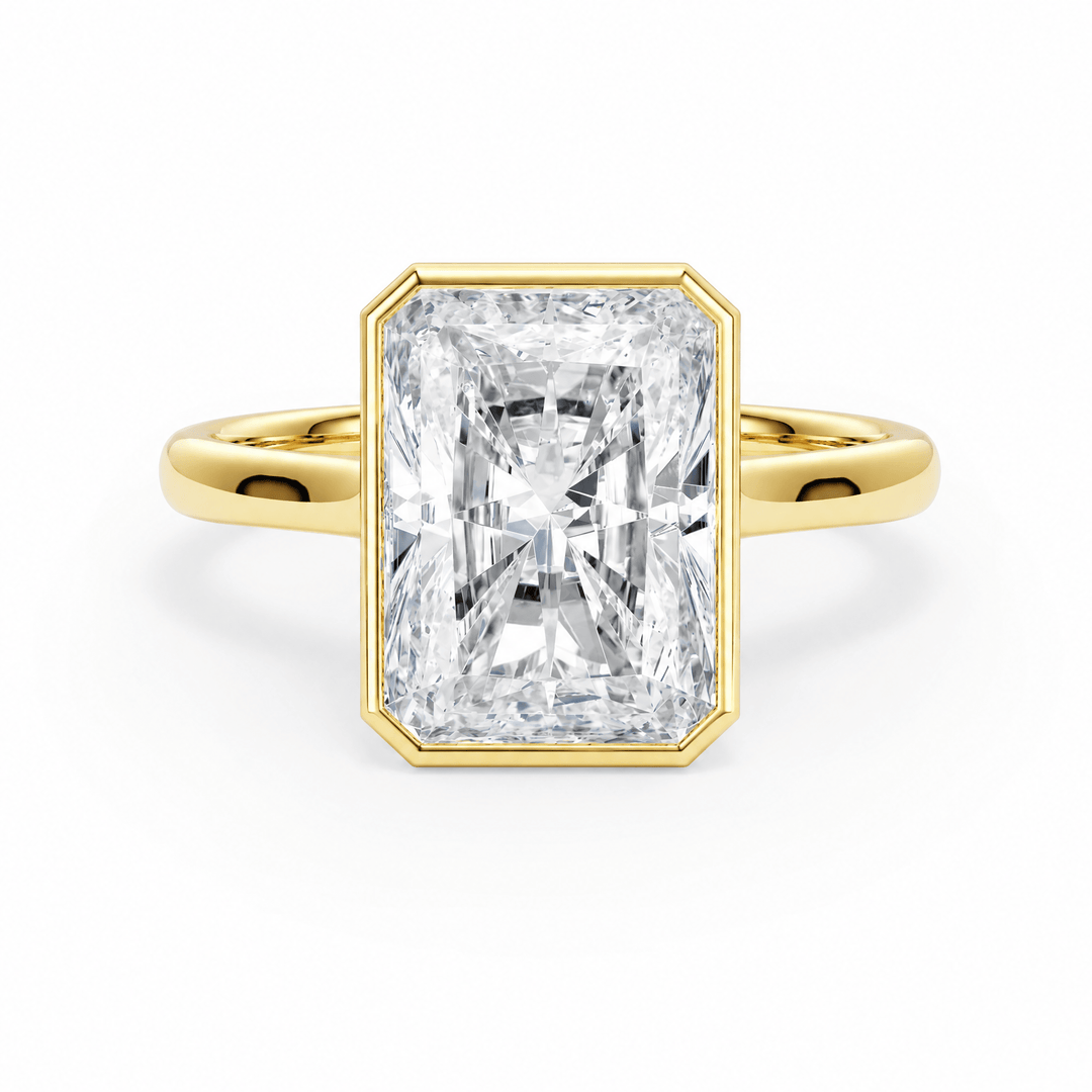 Full Bezel Radiant Diamond Engagement Ring in Ring by 18 KARATS INC.