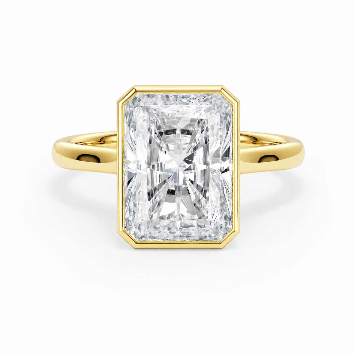 Full Bezel Radiant Diamond Engagement Ring in Ring by 18 KARATS INC.