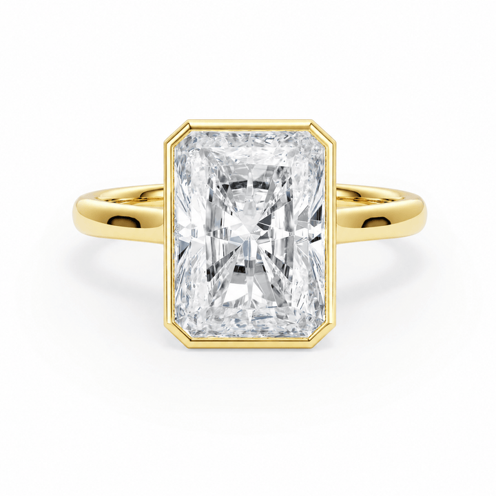 Full Bezel Radiant Diamond Engagement Ring in Ring by 18 KARATS INC.