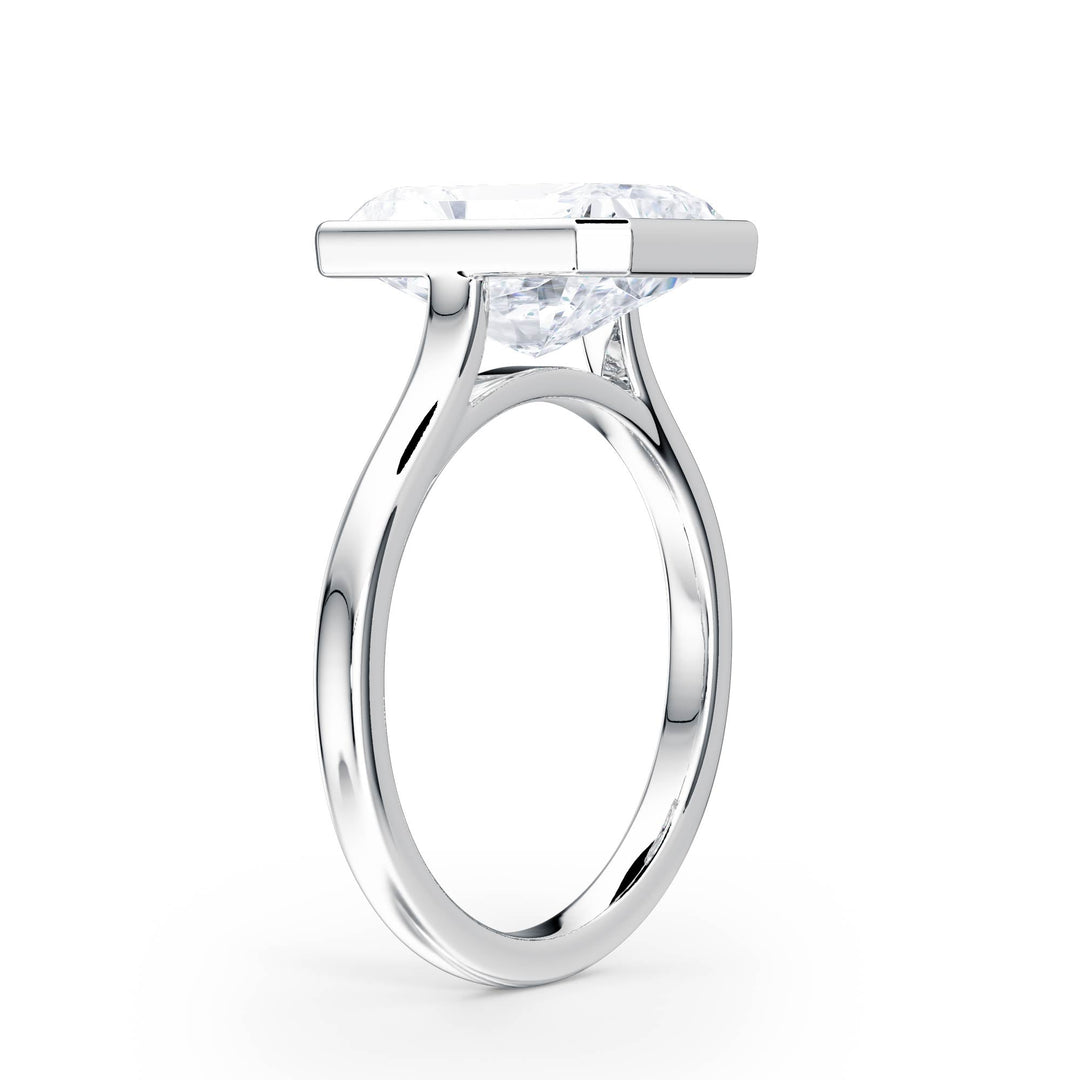 Full Bezel Radiant Diamond Engagement Ring - R1242 in Ring by 18 KARATS INC.