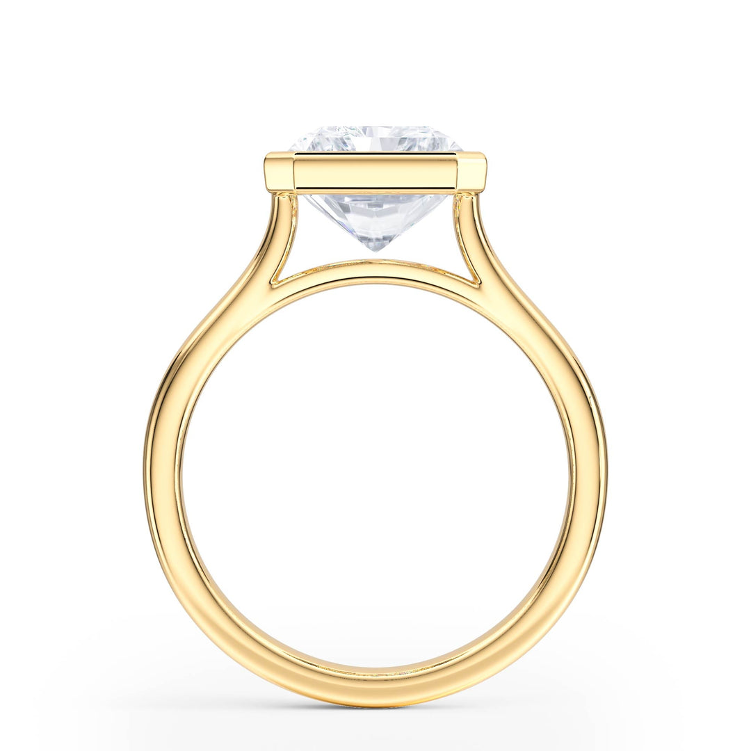 Full Bezel Radiant Diamond Engagement Ring - R1242 in Ring by 18 KARATS INC.