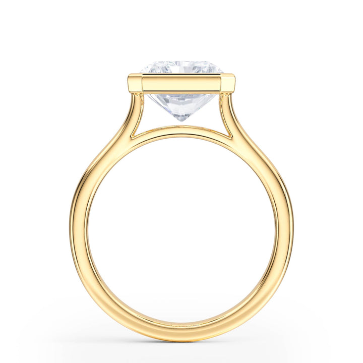 Full Bezel Radiant Diamond Engagement Ring - R1242 in Ring by 18 KARATS INC.