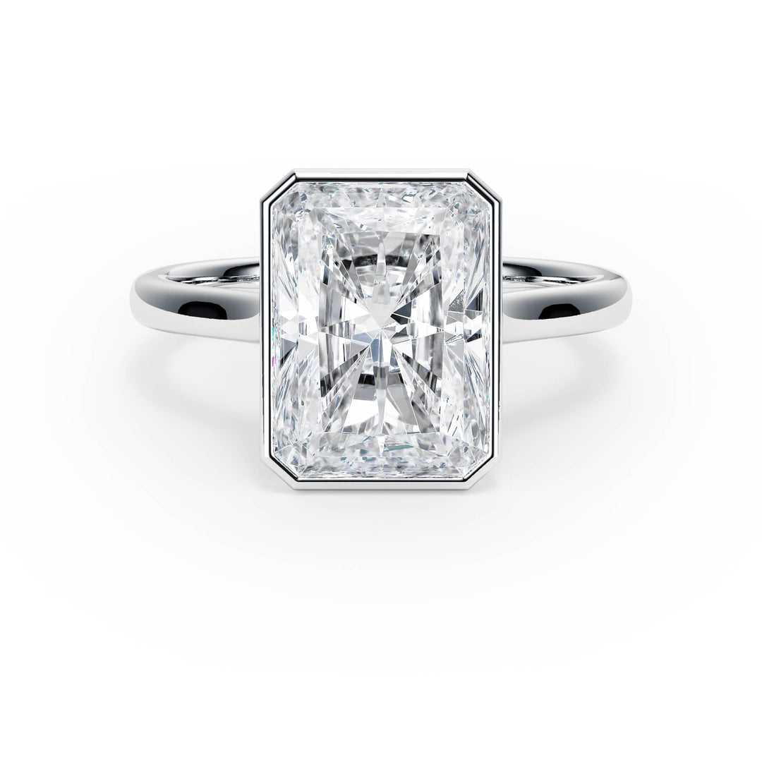 Full Bezel Radiant Diamond Engagement Ring - R1242 in Ring by 18 KARATS INC.