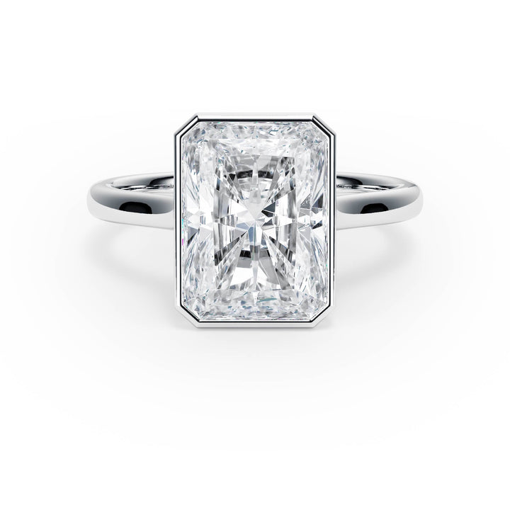 Full Bezel Radiant Diamond Engagement Ring - R1242 in Ring by 18 KARATS INC.