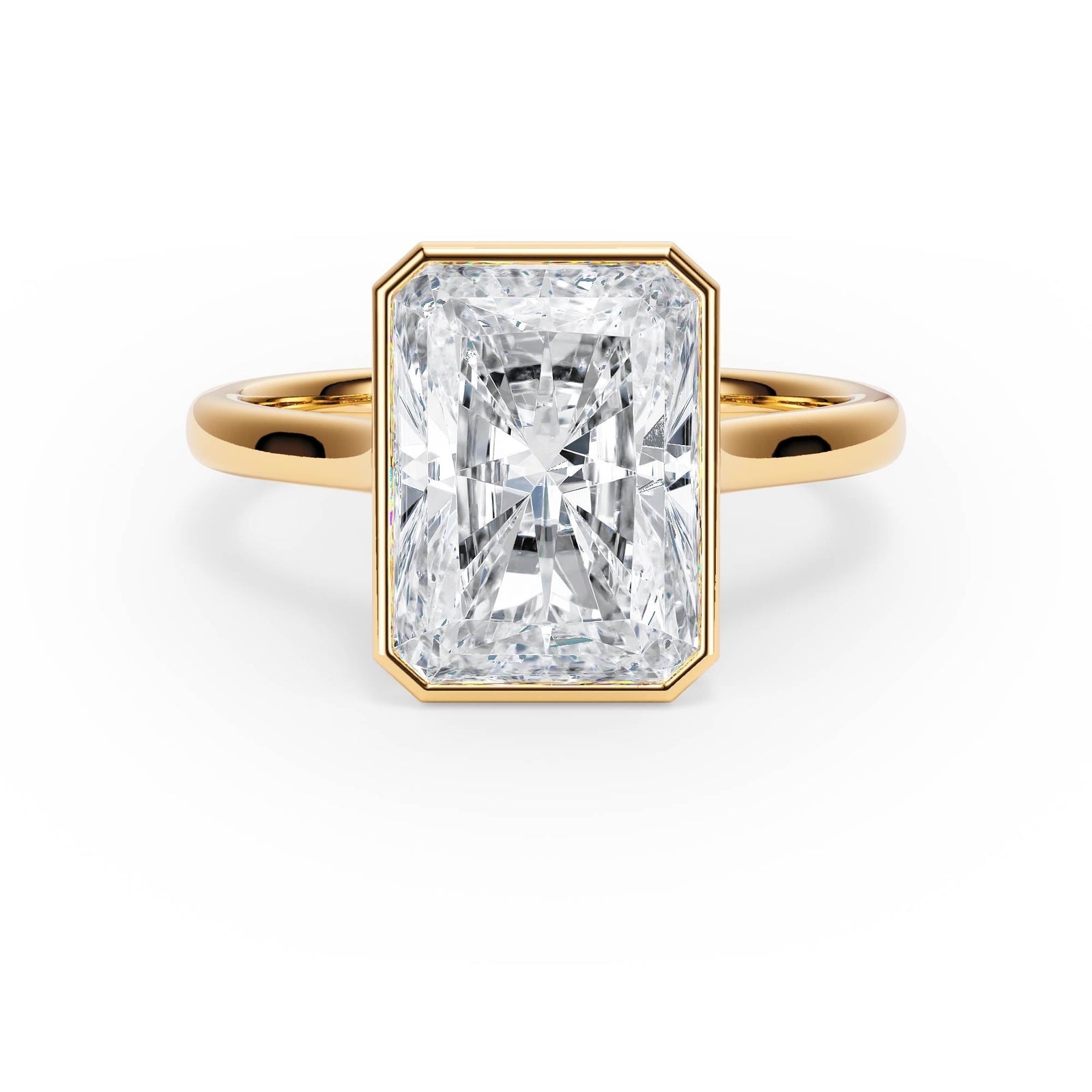 Full Bezel Radiant Diamond Engagement Ring - R1242 in Ring by 18 KARATS INC.