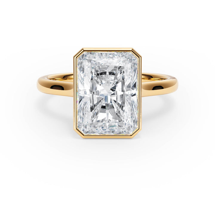 Full Bezel Radiant Diamond Engagement Ring - R1242 in Ring by 18 KARATS INC.