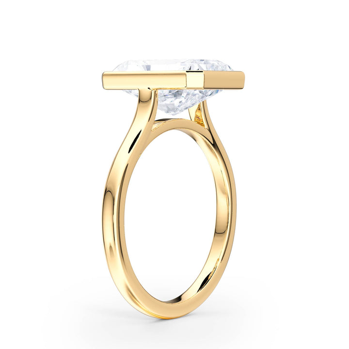 Full Bezel Radiant Diamond Engagement Ring - R1242 in Ring by 18 KARATS INC.