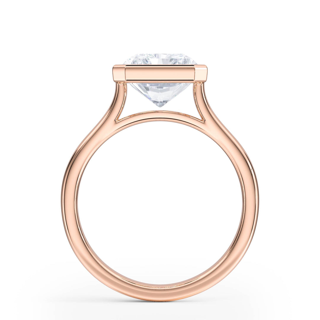 Full Bezel Radiant Diamond Engagement Ring - R1242 in Ring by 18 KARATS INC.