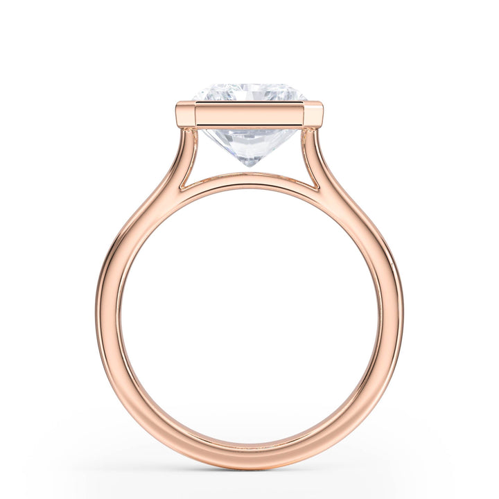 Full Bezel Radiant Diamond Engagement Ring - R1242 in Ring by 18 KARATS INC.