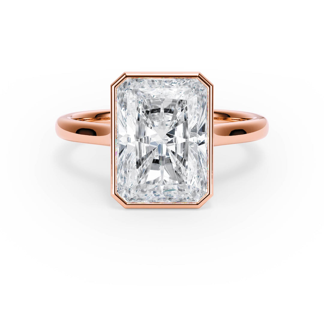 Full Bezel Radiant Diamond Engagement Ring - R1242 in Ring by 18 KARATS INC.