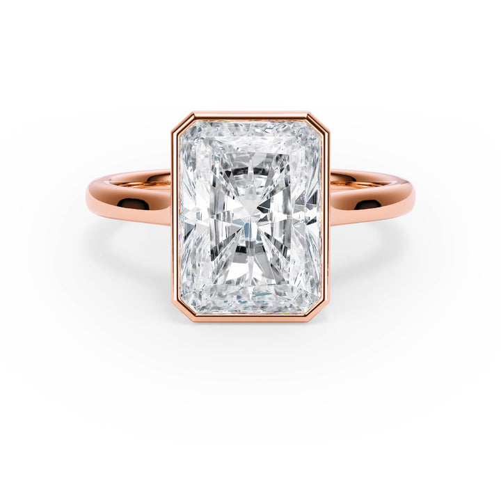 Full Bezel Radiant Diamond Engagement Ring - R1242 in Ring by 18 KARATS INC.
