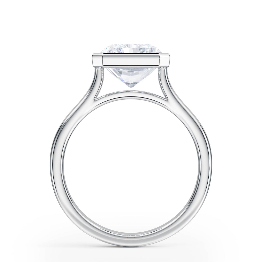 Full Bezel Radiant Diamond Engagement Ring - R1242 in Ring by 18 KARATS INC.