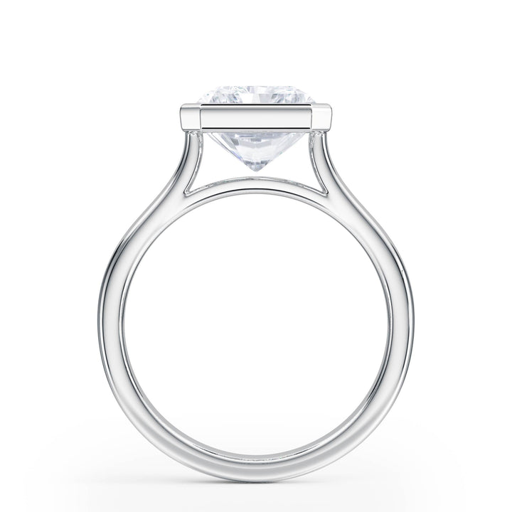 Full Bezel Radiant Diamond Engagement Ring - R1242 in Ring by 18 KARATS INC.
