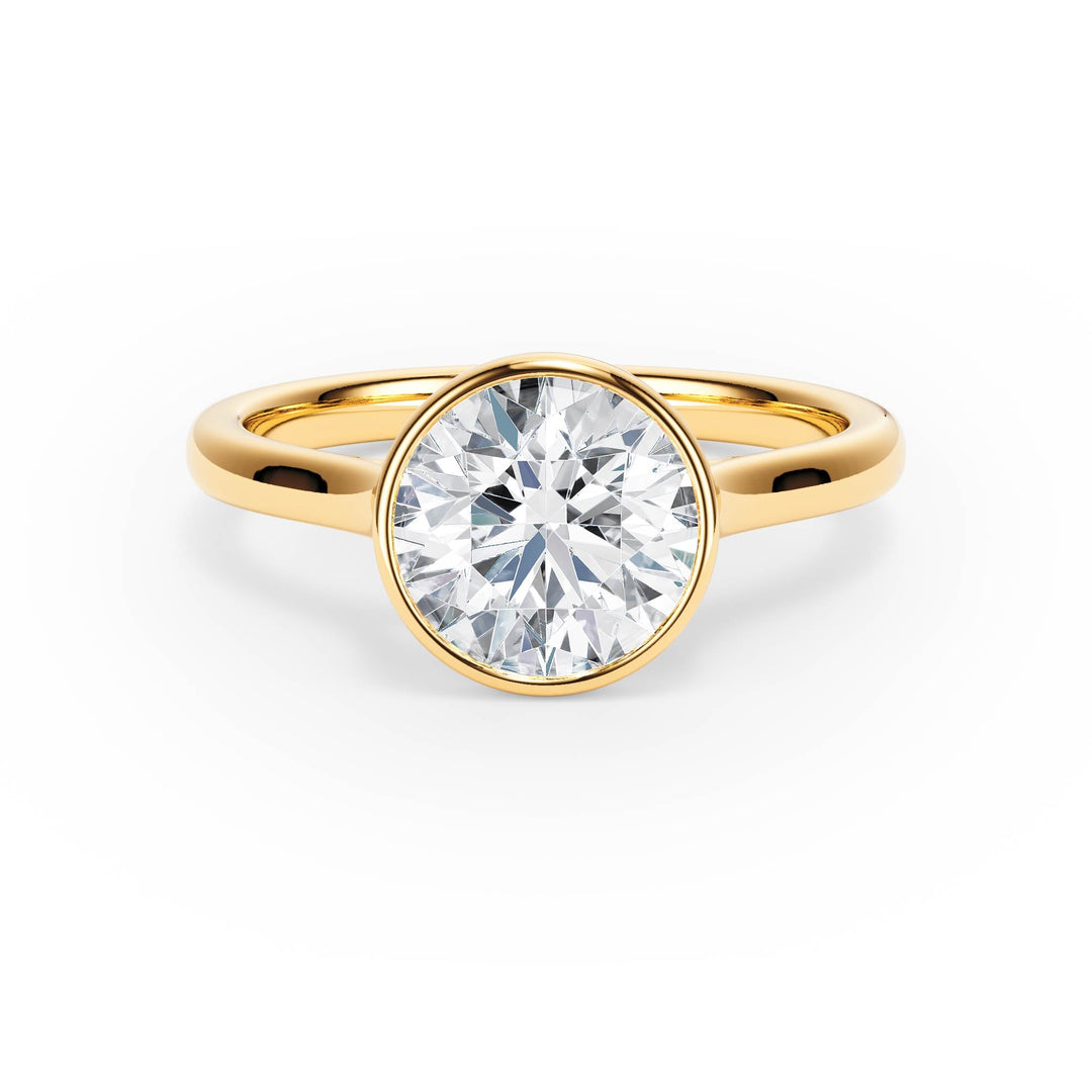 Full Bezel Round Diamond Engagement Ring - R1243 in Ring by 18 KARATS INC.