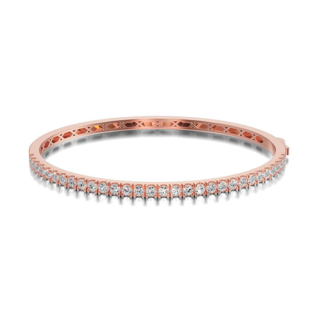 Gold Diamond Bangle - BC101 in Bracelet by 18 KARATS