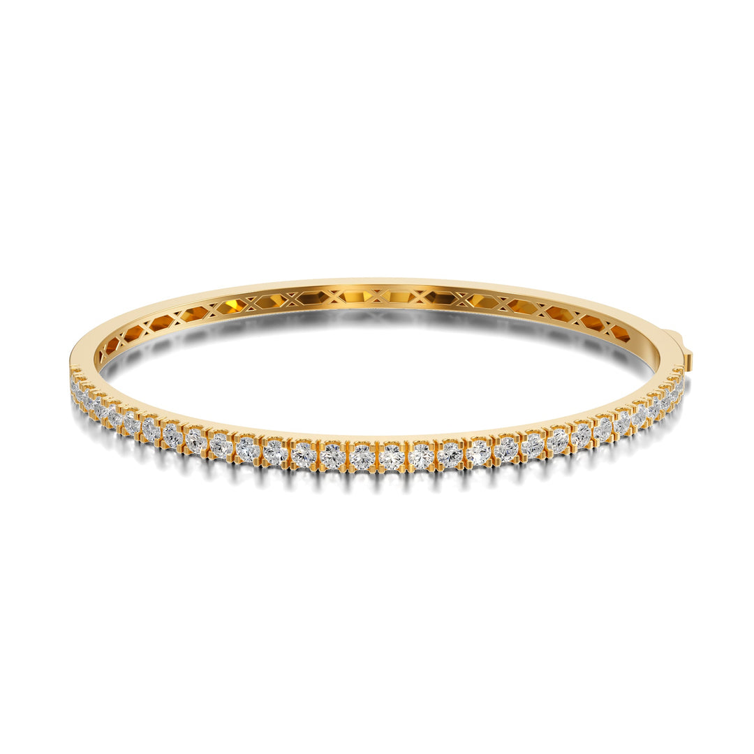 Gold Diamond Bangle - BC101 in Bracelet by 18 KARATS