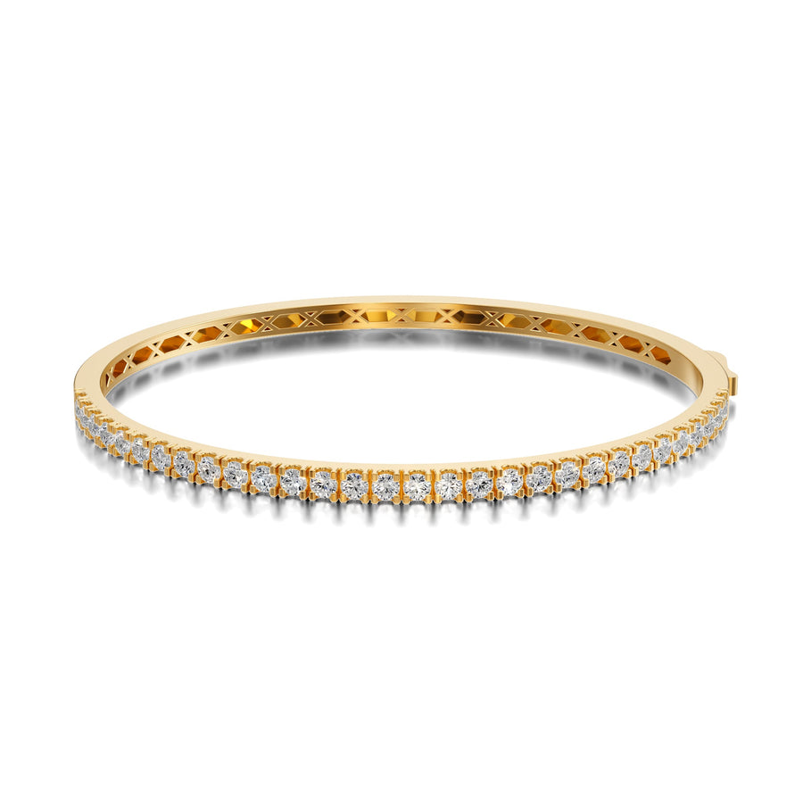 Gold Diamond Bangle - BC101 in Bracelet by 18 KARATS