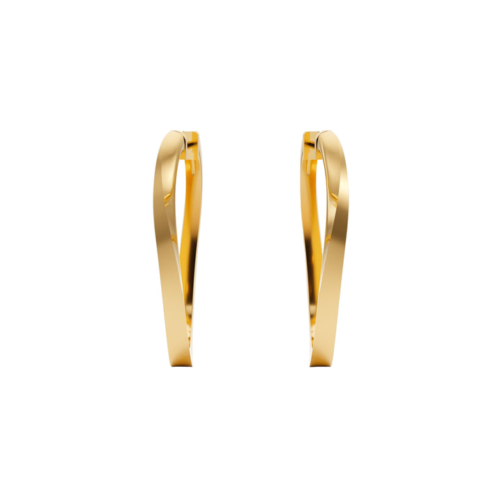 Gold Hoop Earrings - E1104 in Earrings by 18 KARATS