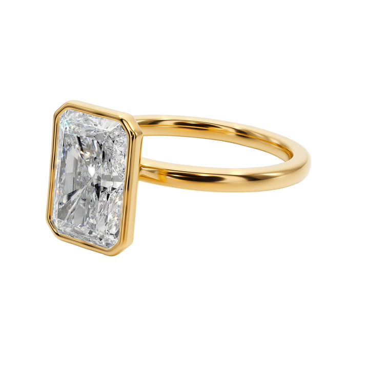 Golden Radiance Bezel Engagement Ring -  R1016 in Ring by 18 KARATS