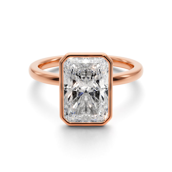 Golden Radiance Bezel Engagement Ring -  R1016 in Ring by 18 KARATS