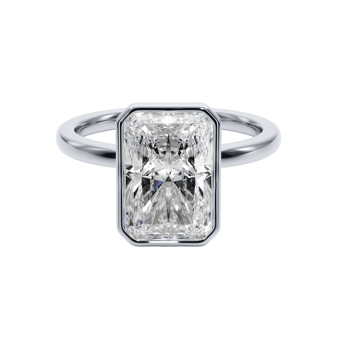 Golden Radiance Bezel Engagement Ring -  R1016 in Ring by 18 KARATS