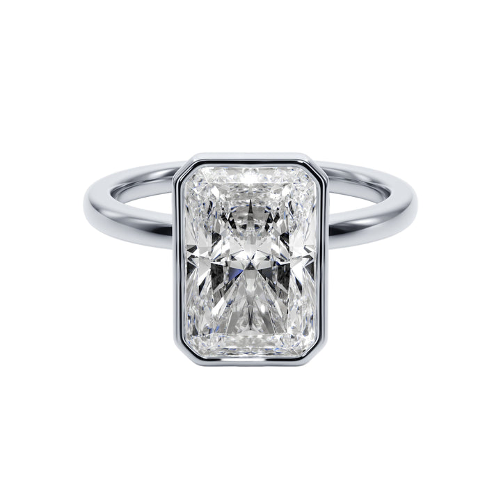 Golden Radiance Bezel Engagement Ring -  R1016 in Ring by 18 KARATS