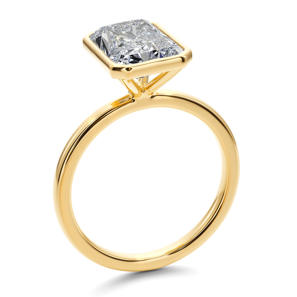 Golden Radiance Bezel Engagement Ring -  R1016 in Ring by 18 KARATS