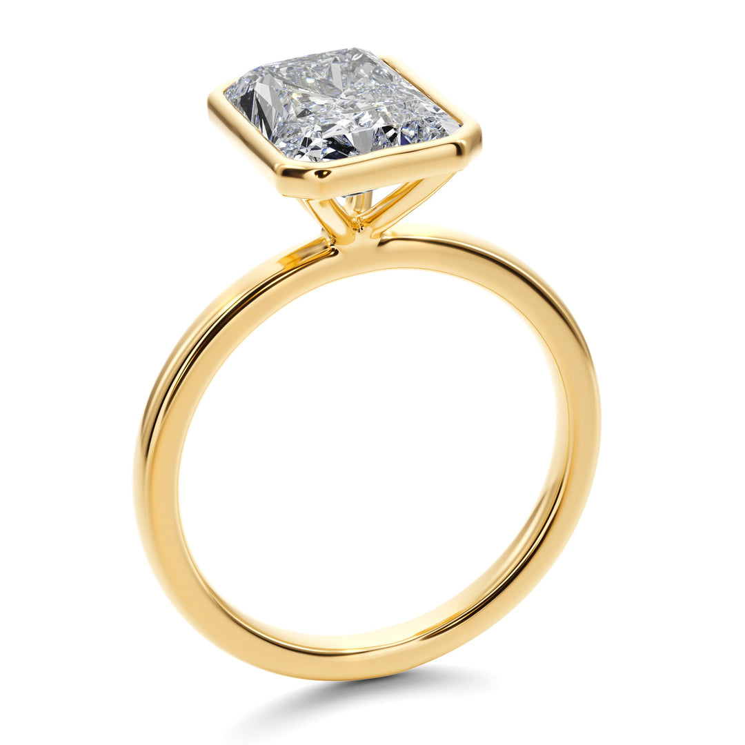 Golden Radiance Bezel Engagement Ring -  R1016 in Ring by 18 KARATS