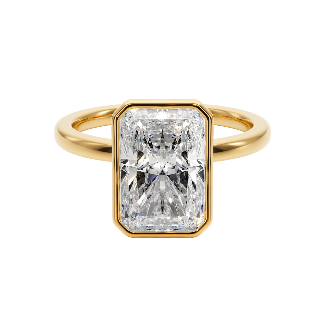 Golden Radiance Bezel Engagement Ring -  R1016 in Ring by 18 KARATS