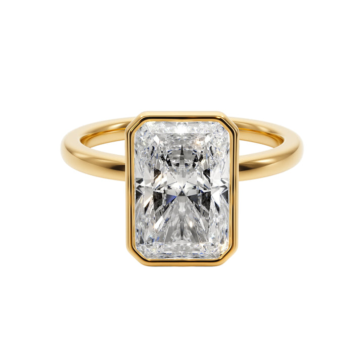 Golden Radiance Bezel Engagement Ring -  R1016 in Ring by 18 KARATS