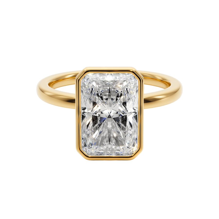 Golden Radiance Bezel Engagement Ring -  R1016 in Ring by 18 KARATS