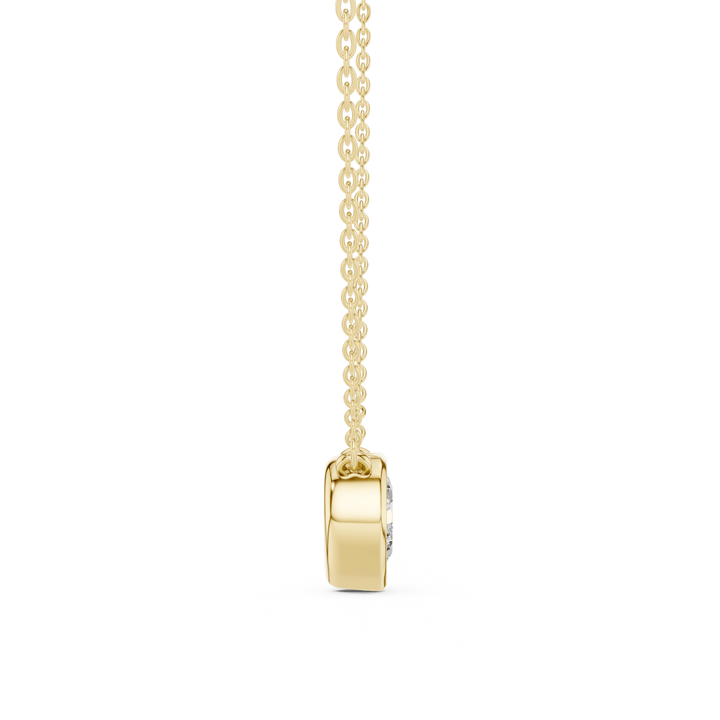 Heart Cut Diamond Bezel Solitaire Pendant - P1135HT in Necklace by 18 KARATS INC.