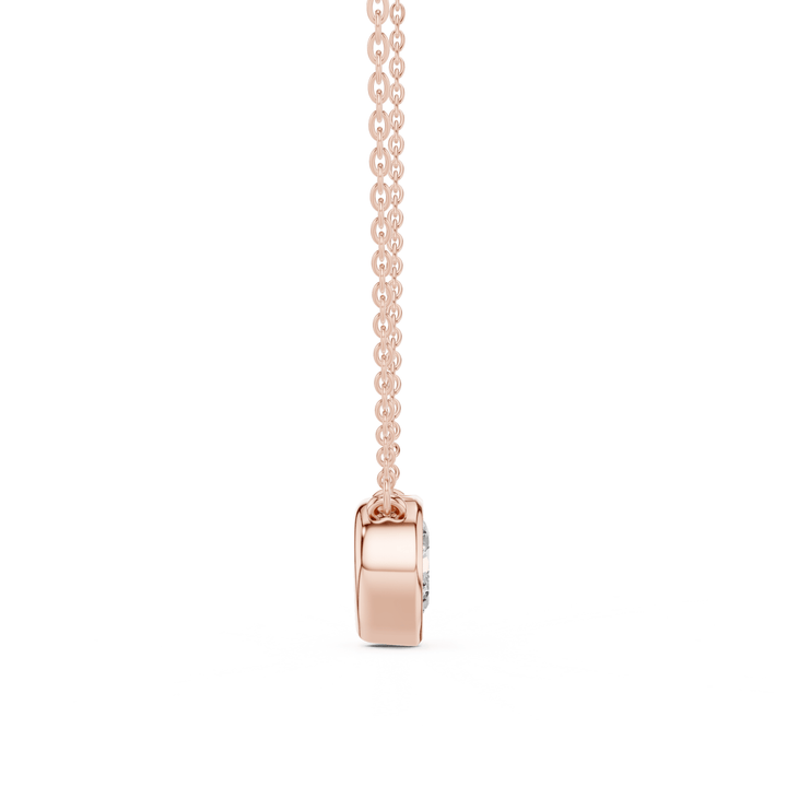 Heart Cut Diamond Bezel Solitaire Pendant - P1135HT in Necklace by 18 KARATS INC.