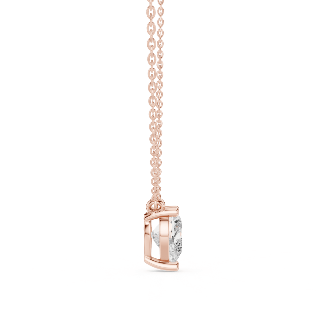 Heart Cut Diamond Solitaire Pendant - P1134HT in Necklace by 18 KARATS INC.